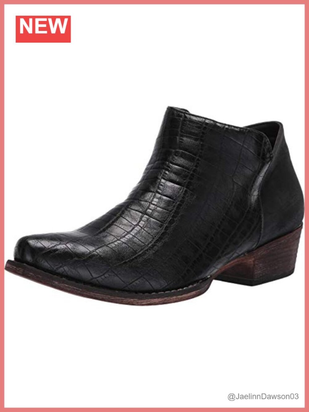 Women's Ankle Boots Snip Toe Western Bootie with Zipper Shaft